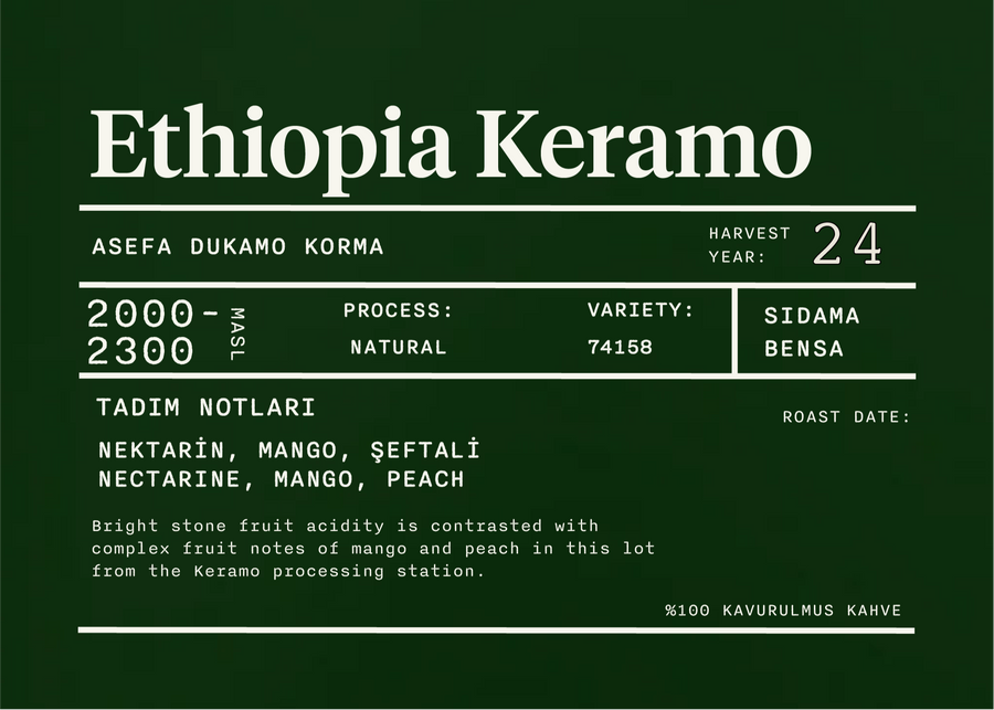 Ethiopia, Keramo - Filtre Kahve