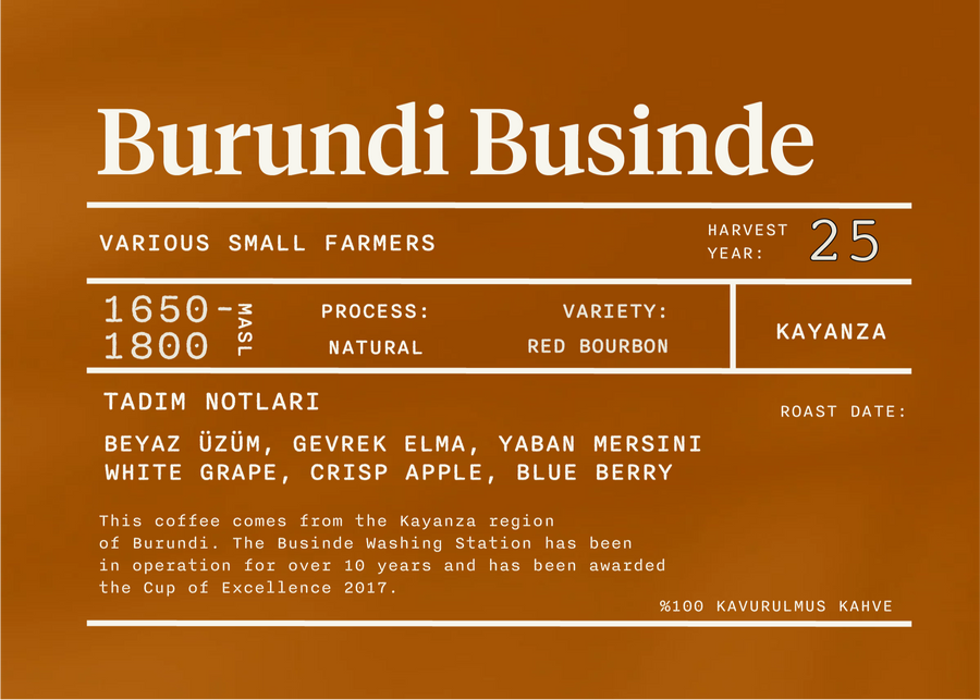 Burundi, Businde - Filtre Kahve
